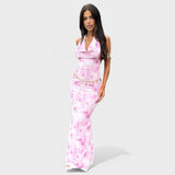 Mara - Vestido floral cor-de-rosa