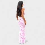 Mara - Vestido floral cor-de-rosa