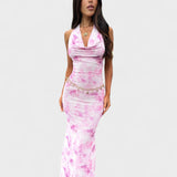 Mara - Vestido floral cor-de-rosa