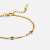 Pulseira em camadas Athena azul com detalhes brilhantes