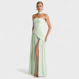 Malia - Vestido Corte assimétrico Hortelã