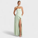 Malia - Vestido Corte assimétrico Hortelã