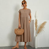 Inês | Vestido Midi em Algodão com Bolsos
