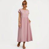 Inês | Vestido Midi em Algodão com Bolsos