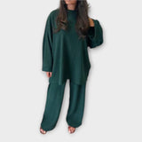 Ingrid - Conjunto Plus Size Acanalado
