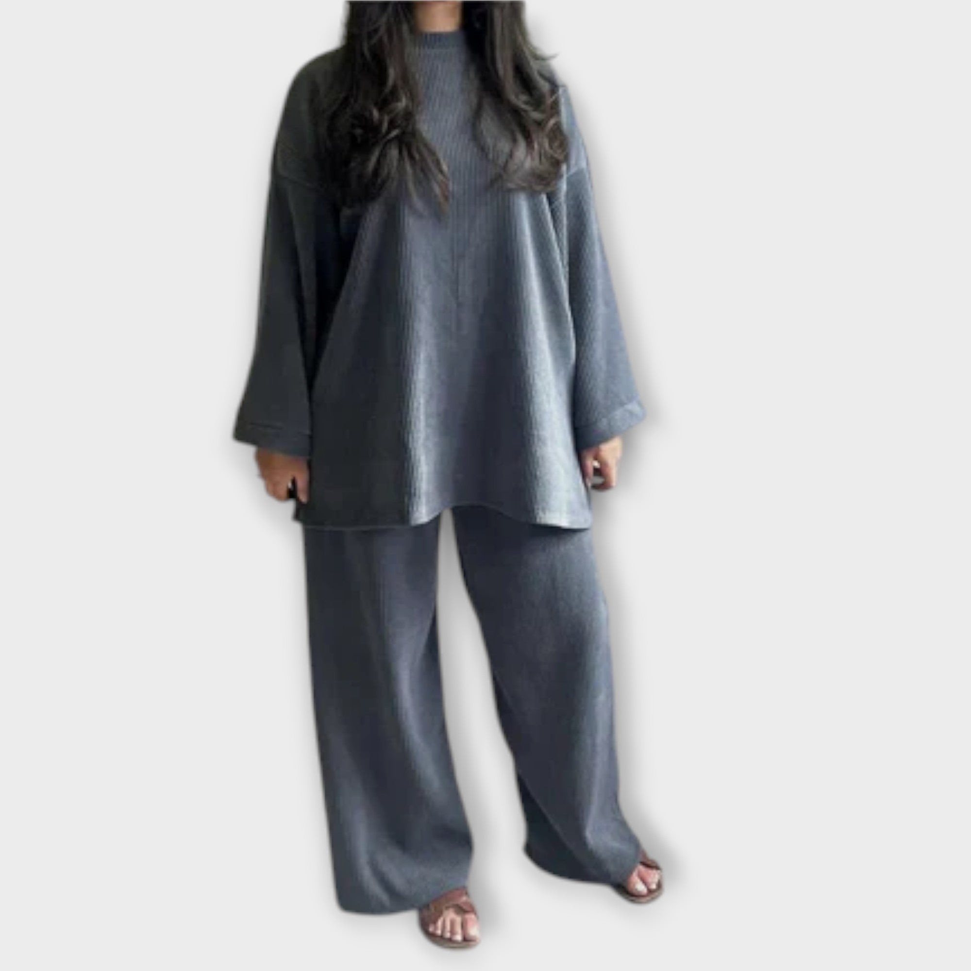 Ingrid - Conjunto Plus Size Acanalado
