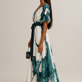 Vanessa - Vestido Longo Estampa Aquarela