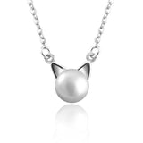 Linda Colar de Gato de Pérola com Brincos + Anel Bónus