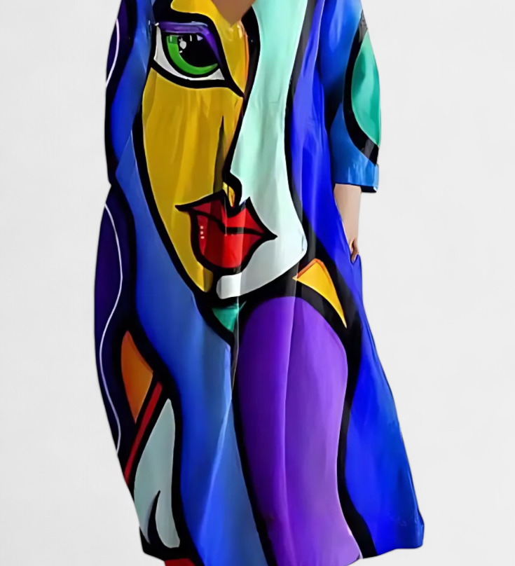 Ana - Vestido Fluido com Estampa