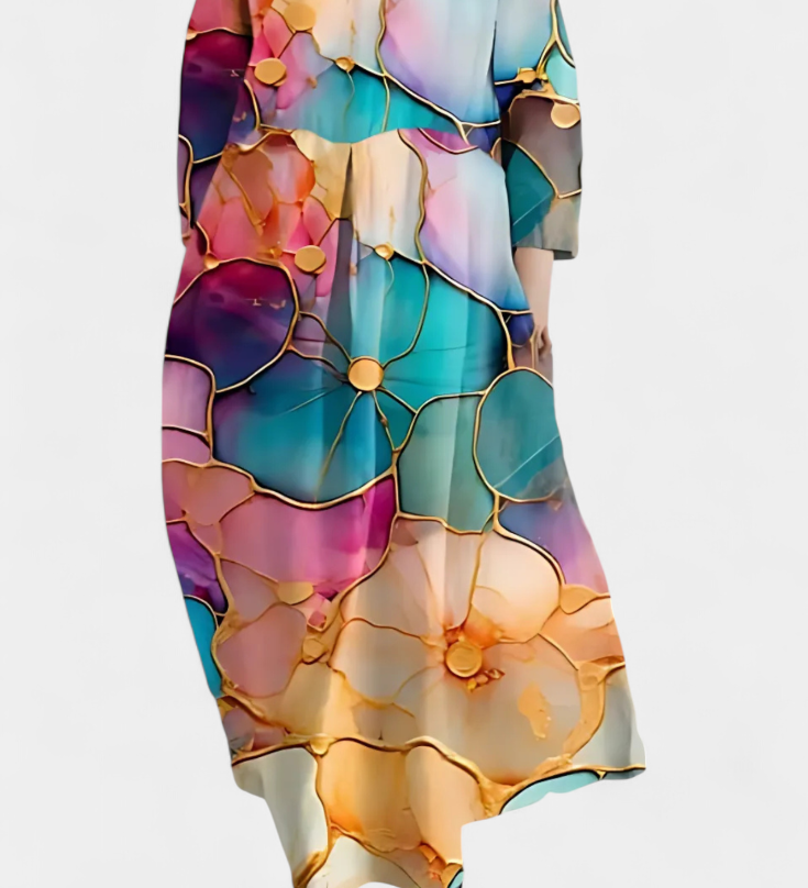 Ana - Vestido Fluido com Estampa