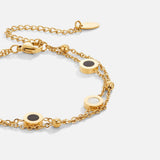 Pulseira com detalhe escuro e detalhe em cor branca