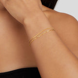 Pulseira em camadas Pia em dourado