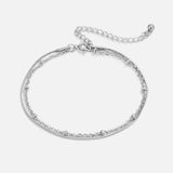 Pulseira em camadas Pia em prata