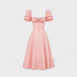 Helena - Vestido Verão com Decote Quadrado