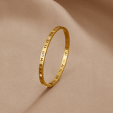 Pulseira rígida dourada Roman