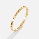 Pulseira rígida dourada Roman