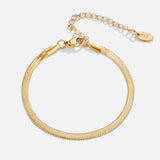 Pulseira dourada Sarya com padrão de cobra