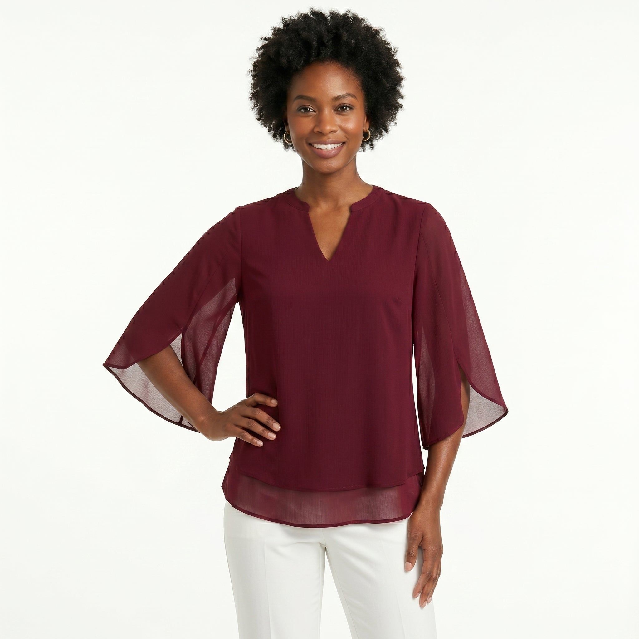 Francisca | Blusa com Mangas de Folhos