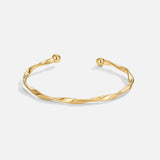 Pulseira rígida torcido Imari em tom dourado