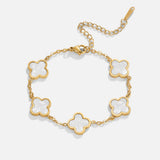 Pulseira com trevo branco