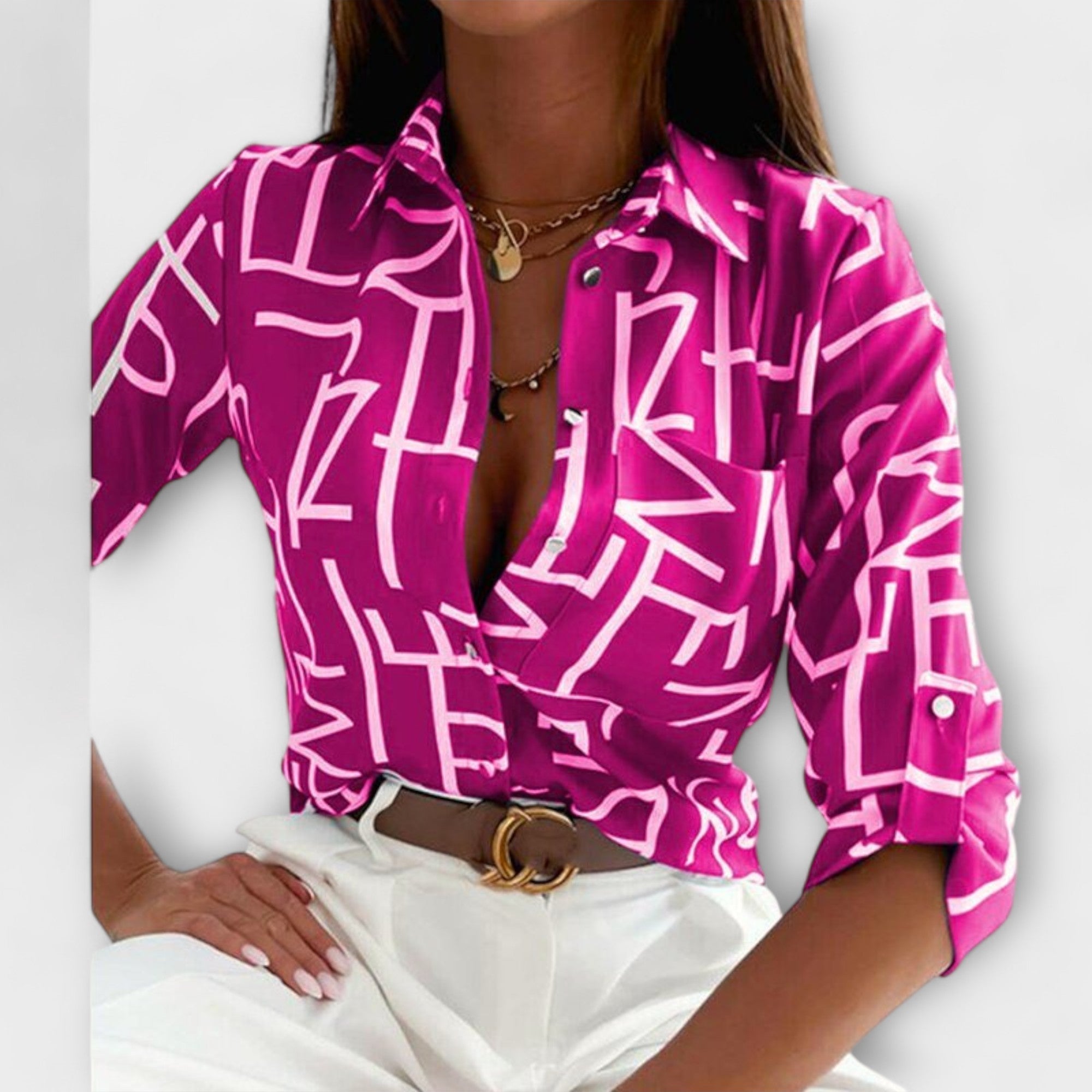 Romina - Blusa de gola clássica