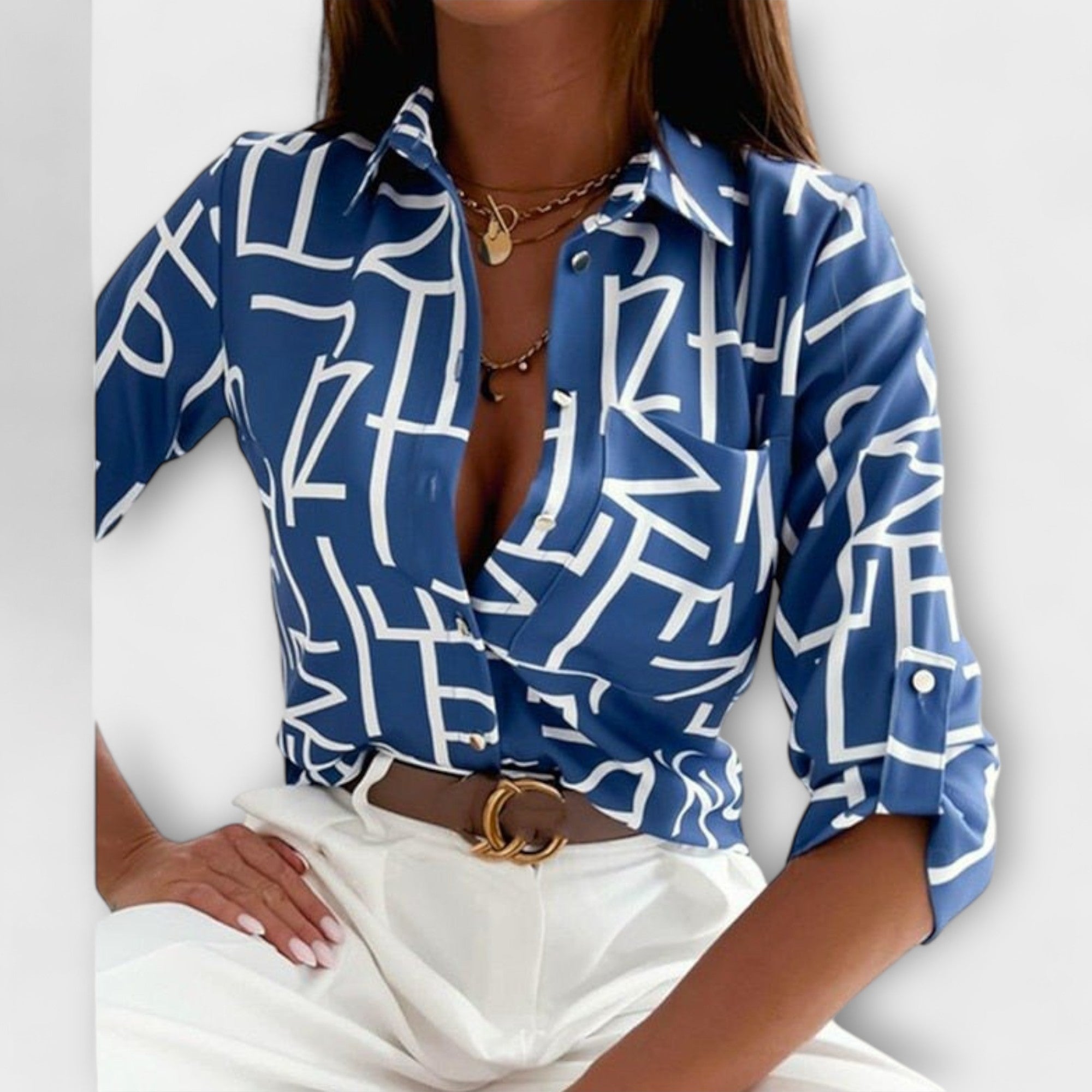 Romina - Blusa de gola clássica