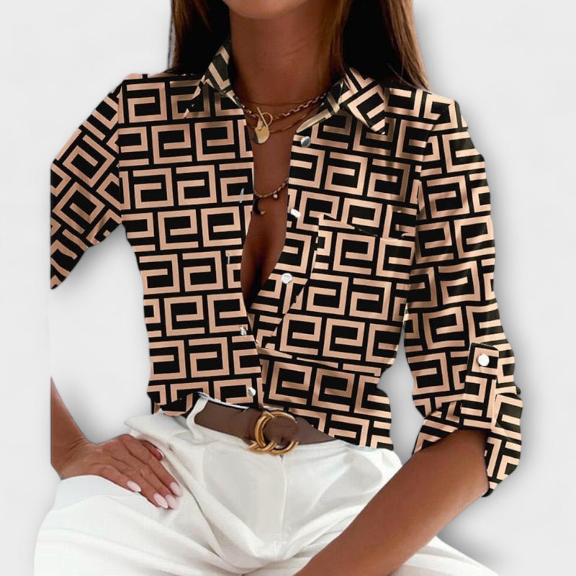 Romina - Blusa de gola clássica