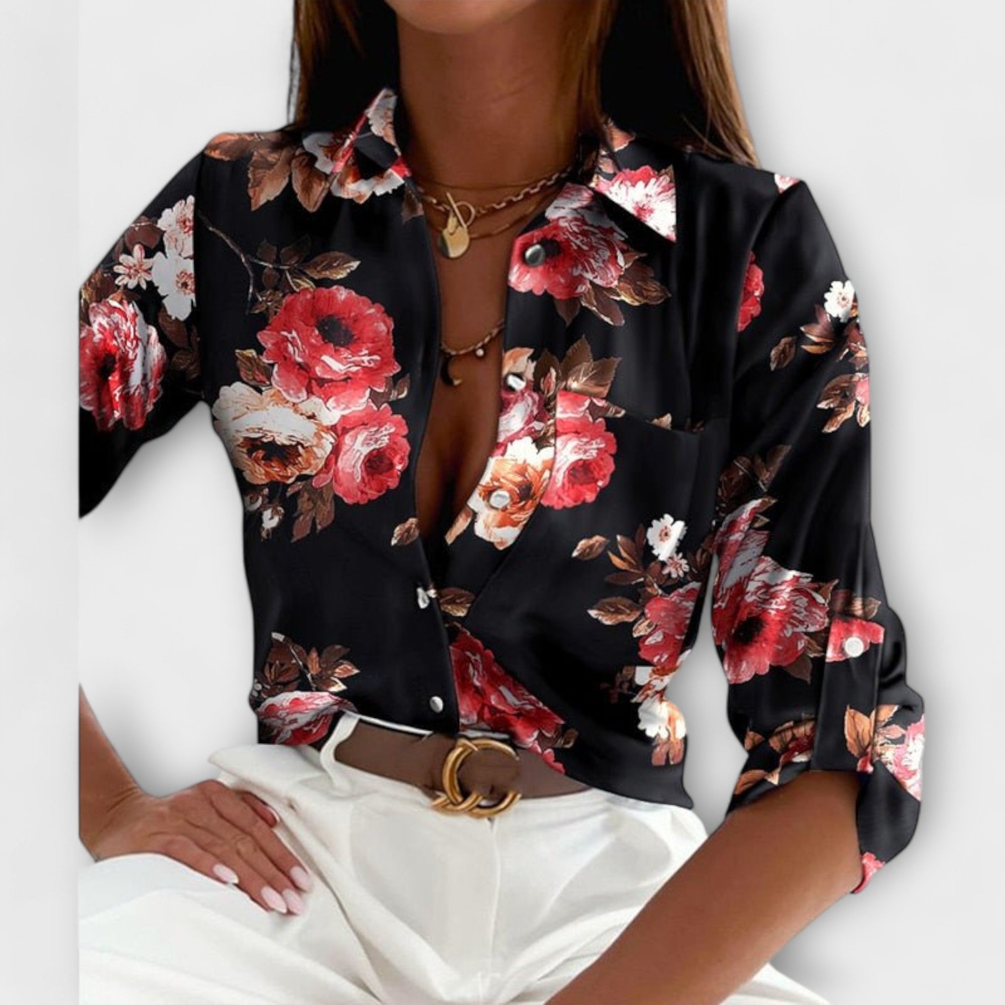 Romina - Blusa de gola clássica